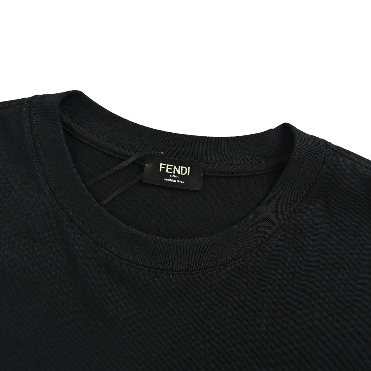 Fendi classic double F embroidered small label short sleeves