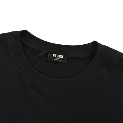 Fendi classic double F embroidered small label short sleeves