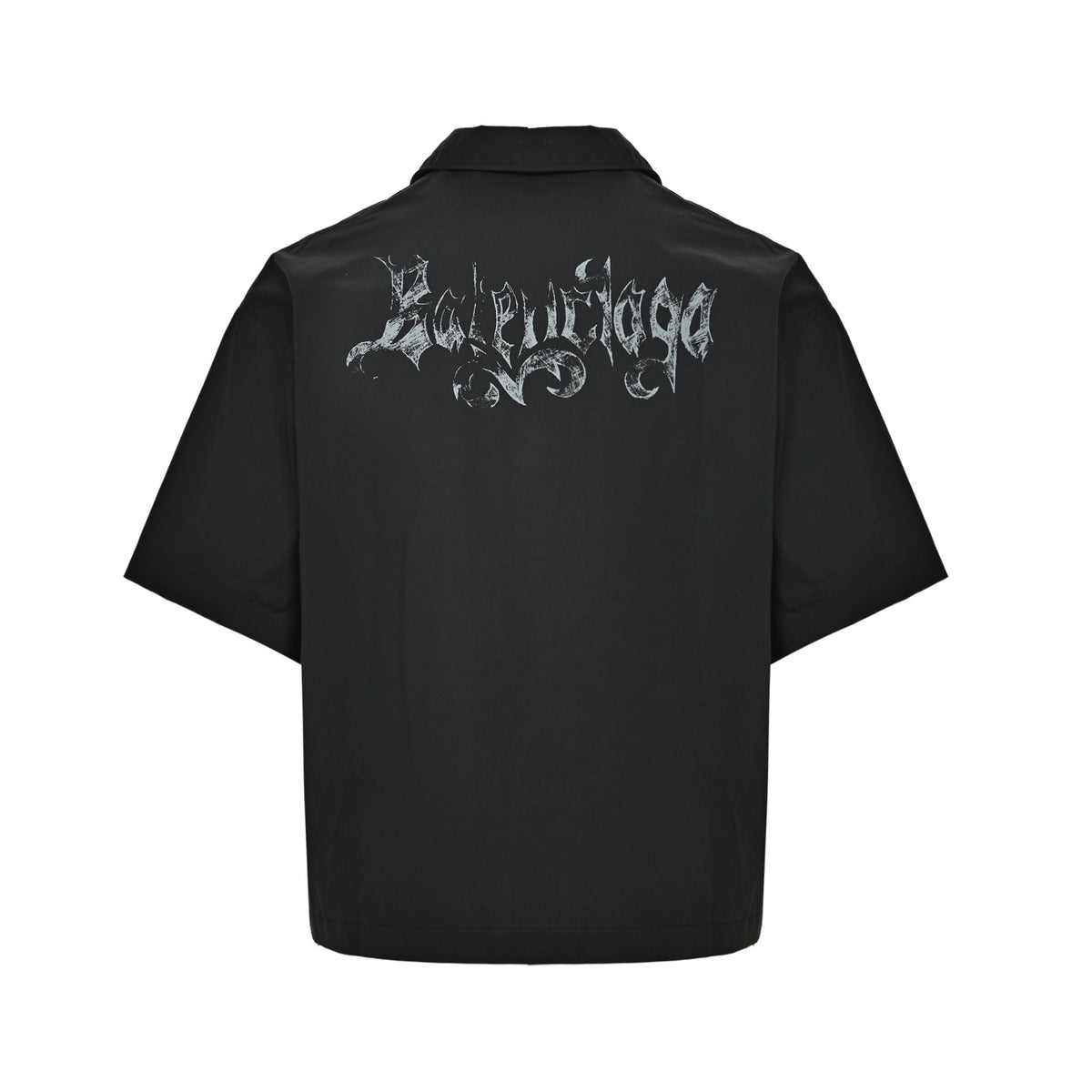 Balenciaga 26ss Gothic letter print suit short-sleeved shirt
