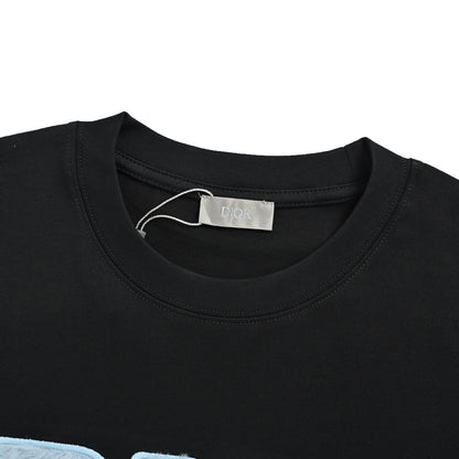 Dior plush letter logo short sleeves