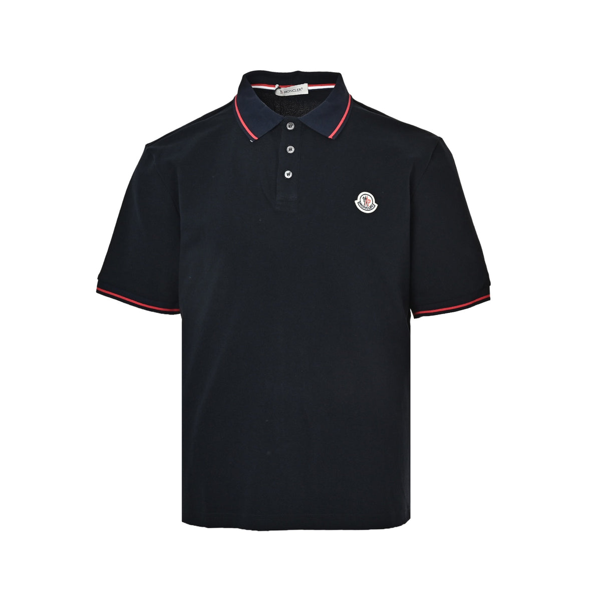 Moncler/Muzzled Chest Logo patch embroidered Polo short sleeves