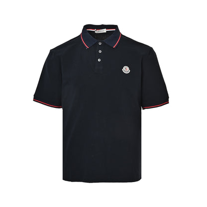 Moncler/Muzzled Chest Logo patch embroidered Polo short sleeves