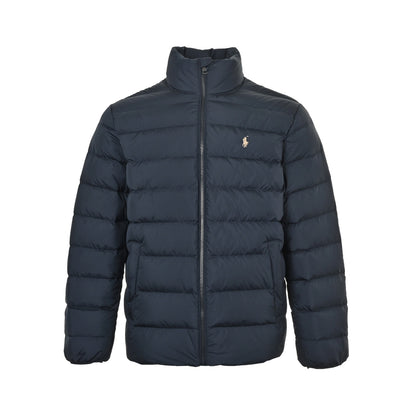 Ralph Lauren embroidered logo rib down jacket