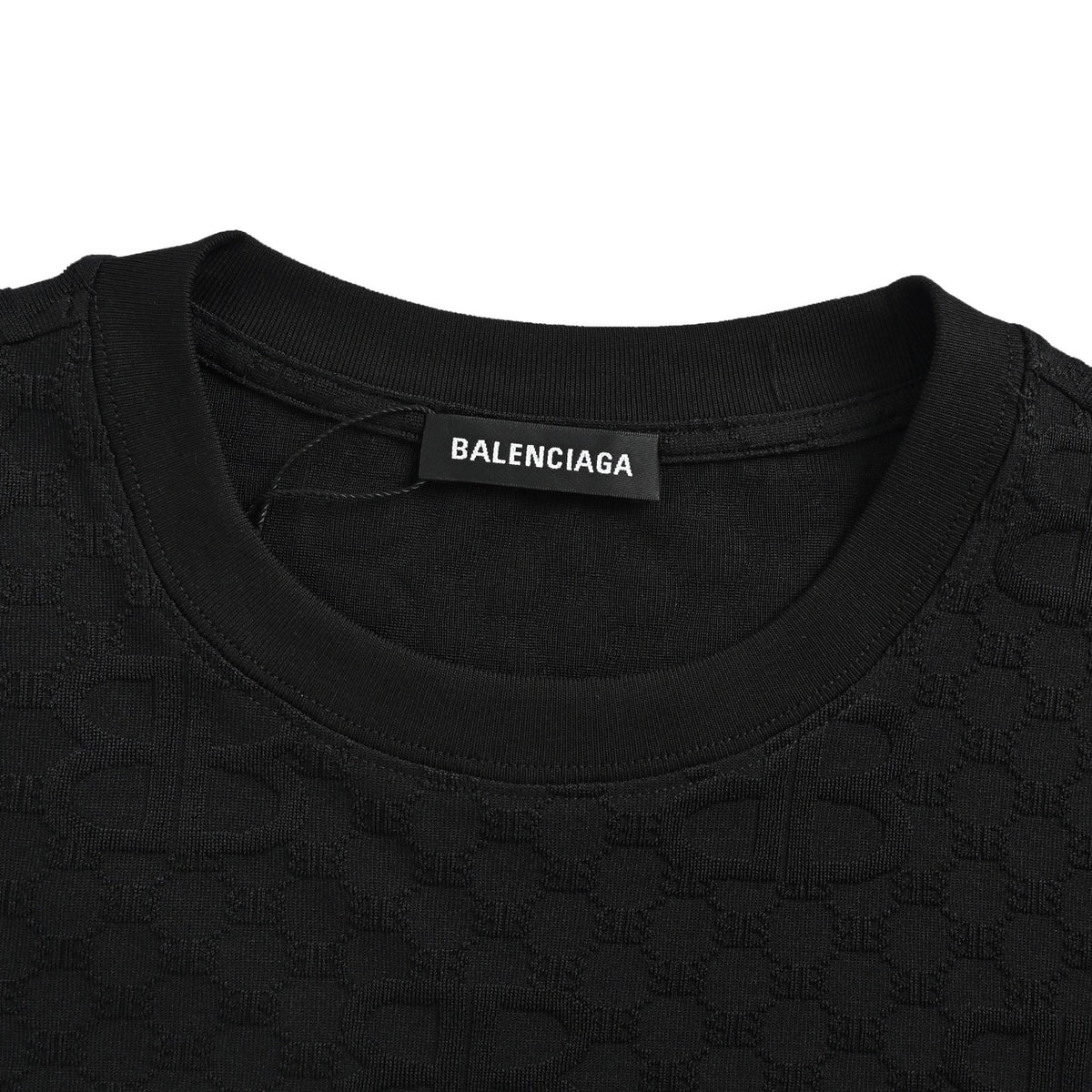Balenciaga all-over presbyopia jacquard short sleeves