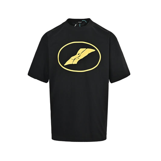 We11 Done simple contrasting logo pattern short sleeves