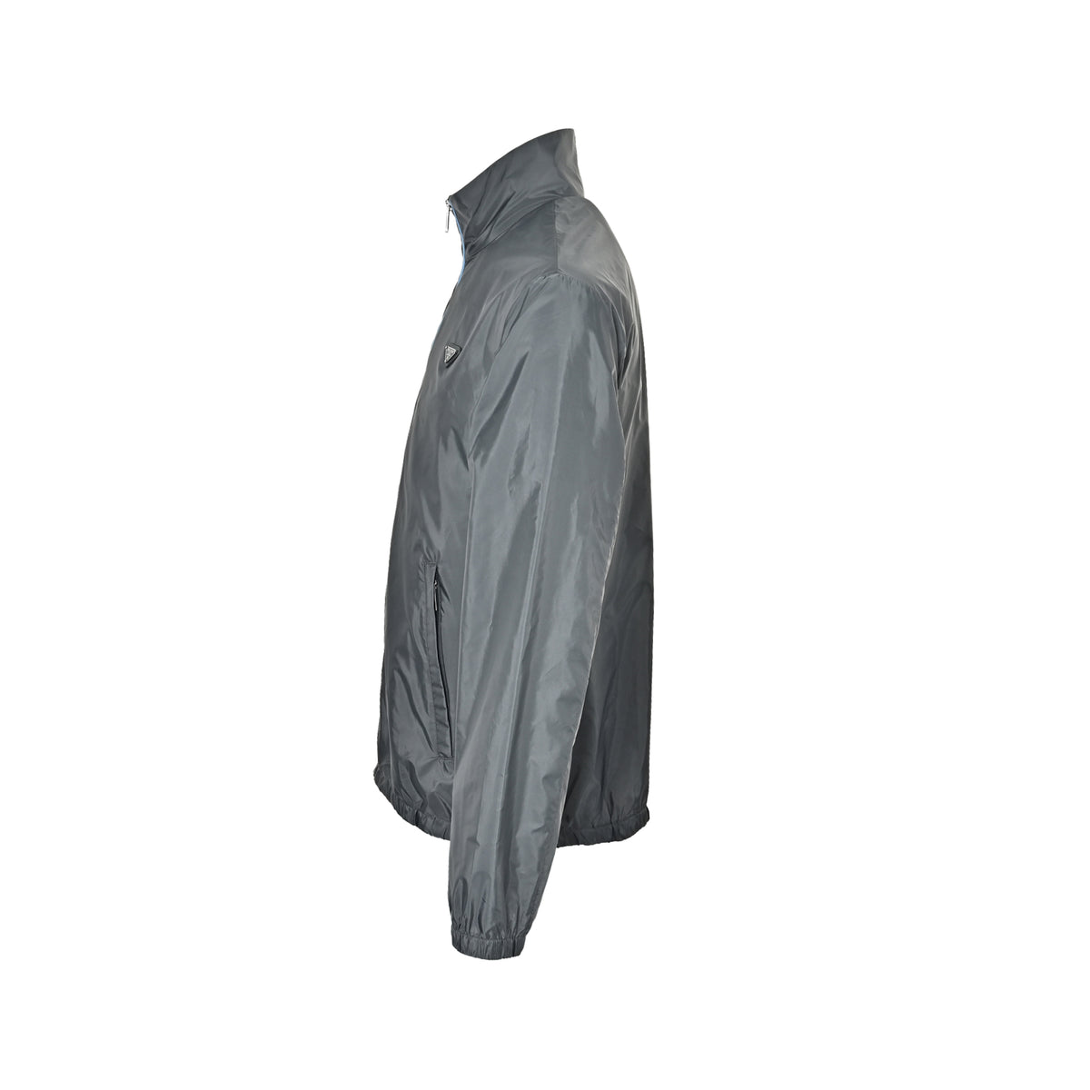 Prada contrast line trim stand collar jacket