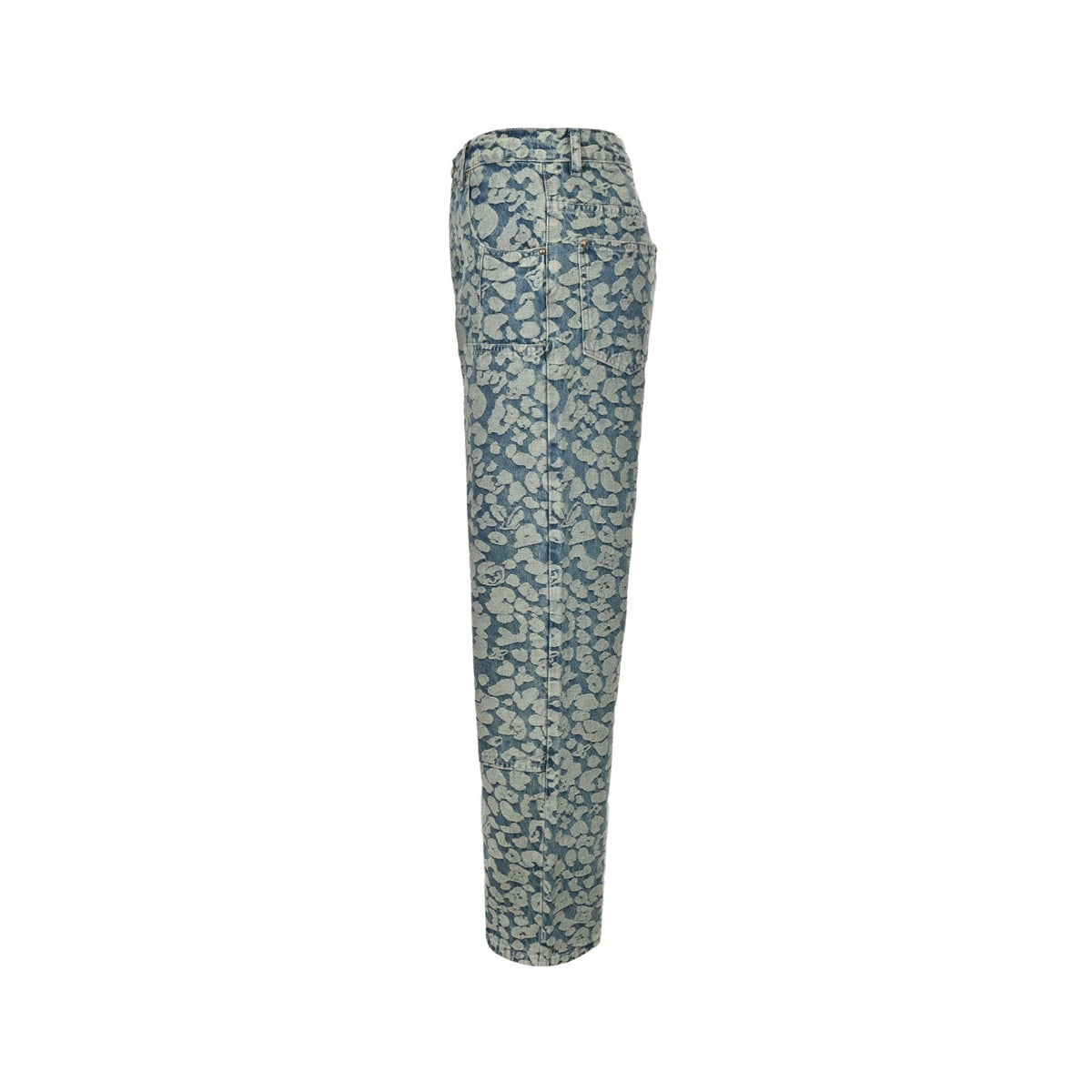 Louis Vuitton Nigo joint style burnt flower work jeans