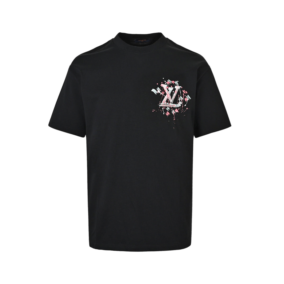 Louis Vuitton logo graffiti hand-painted short sleeves