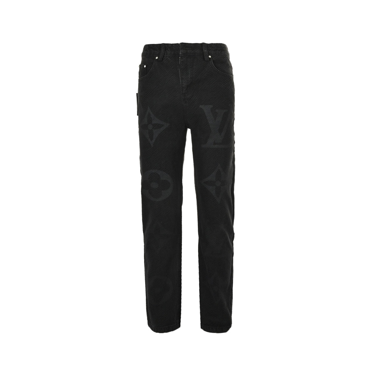 Louis Vuitton old flower print twill suit jeans