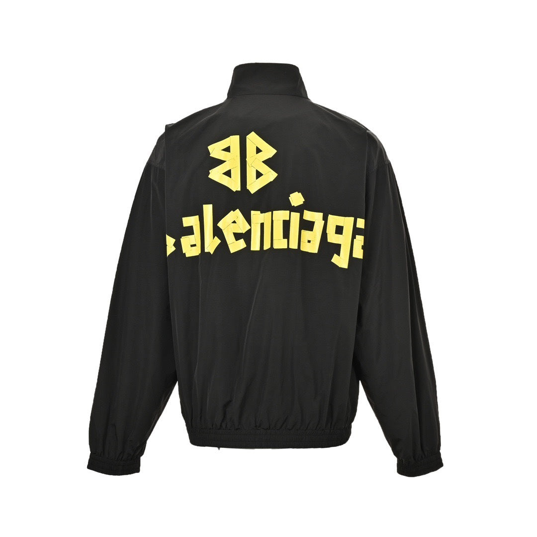 Balenciaga/Balanciaga 24Fw masking paper black and yellow tape jacket jacket