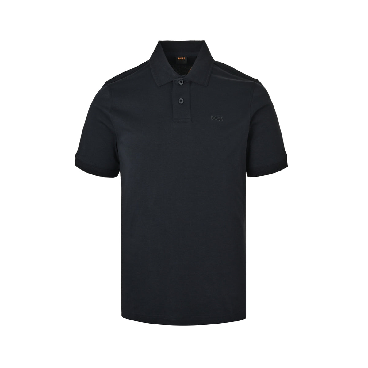 Boss solid color embroidered small label Polo short sleeves