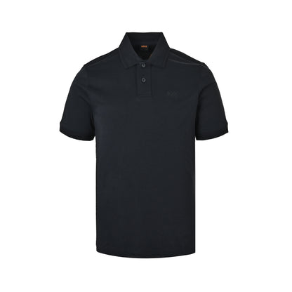 Boss solid color embroidered small label Polo short sleeves