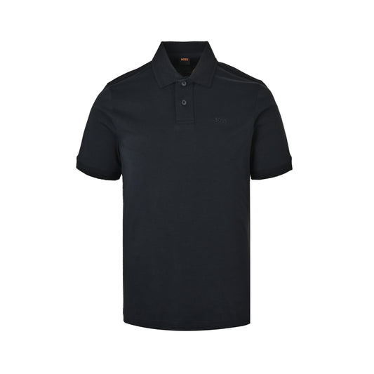 Boss solid color embroidered small label Polo short sleeves
