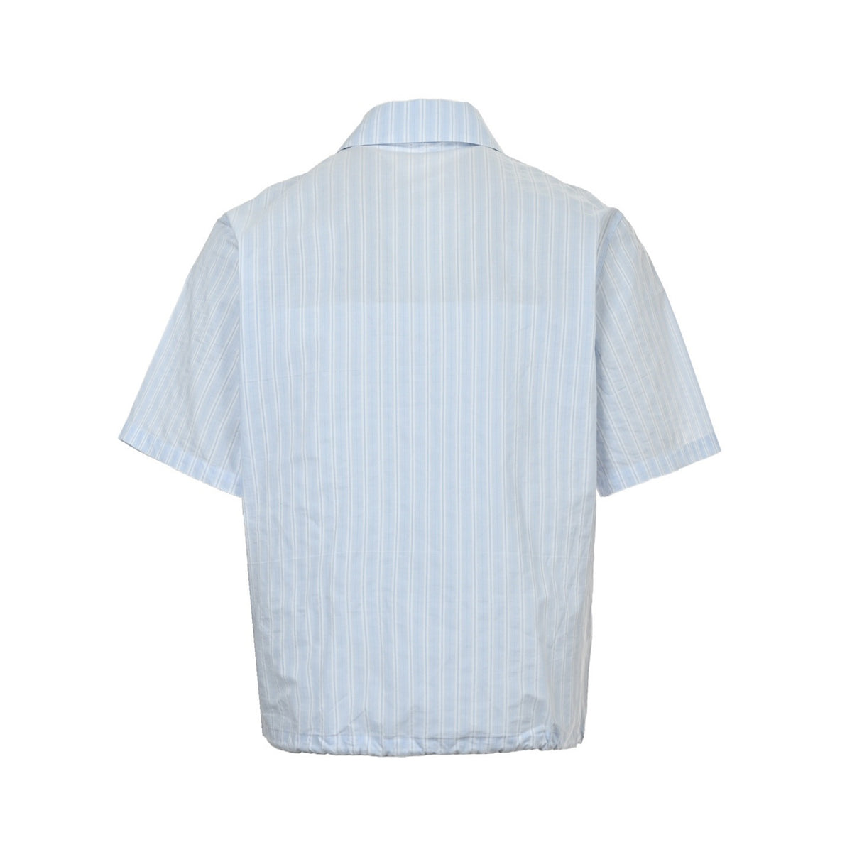 Dior 24ss small logo embroidered half-zip striped short-sleeved shirt