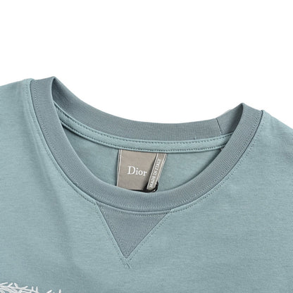 Dior 26ss Dracula themed embroidered short sleeves