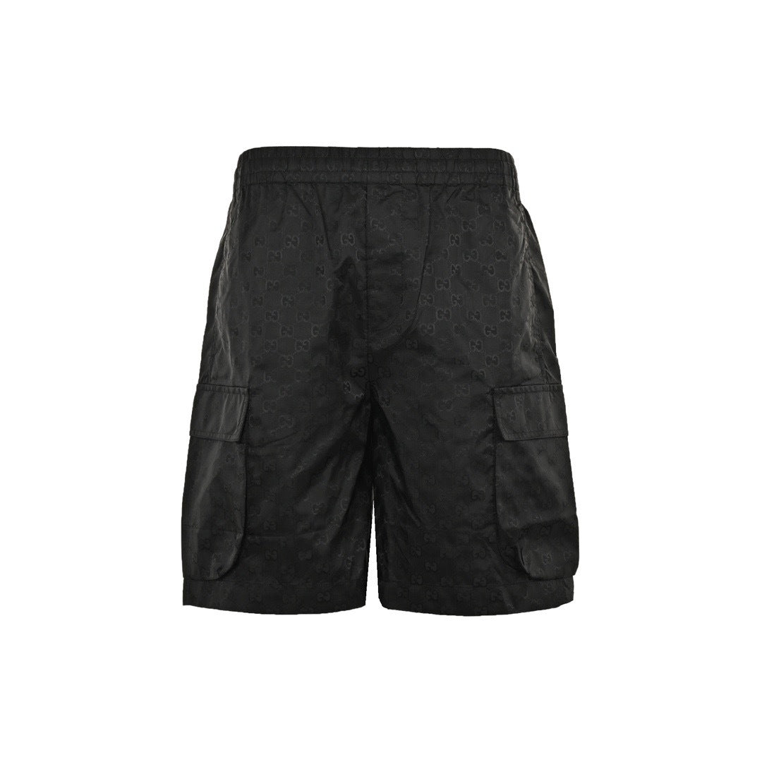 Gucci 24ss dark pattern double G jacquard cargo shorts