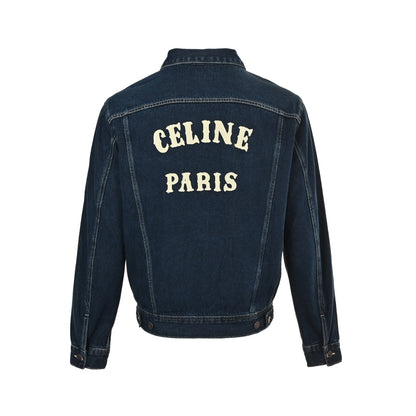 Celine 25Fw back patch denim jacket