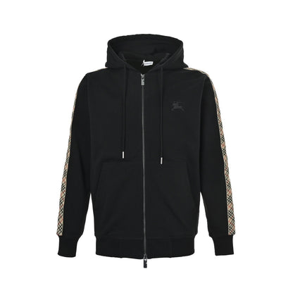 Burberry 25Fw war horse small label embroidered webbing zipper hooded jacket