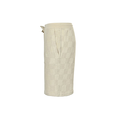Louis Vuitton checkerboard drawstring terry shorts