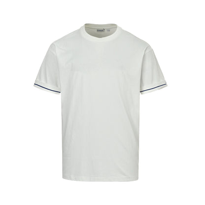 Burberry cuffs webbing printed round neck short sleeves