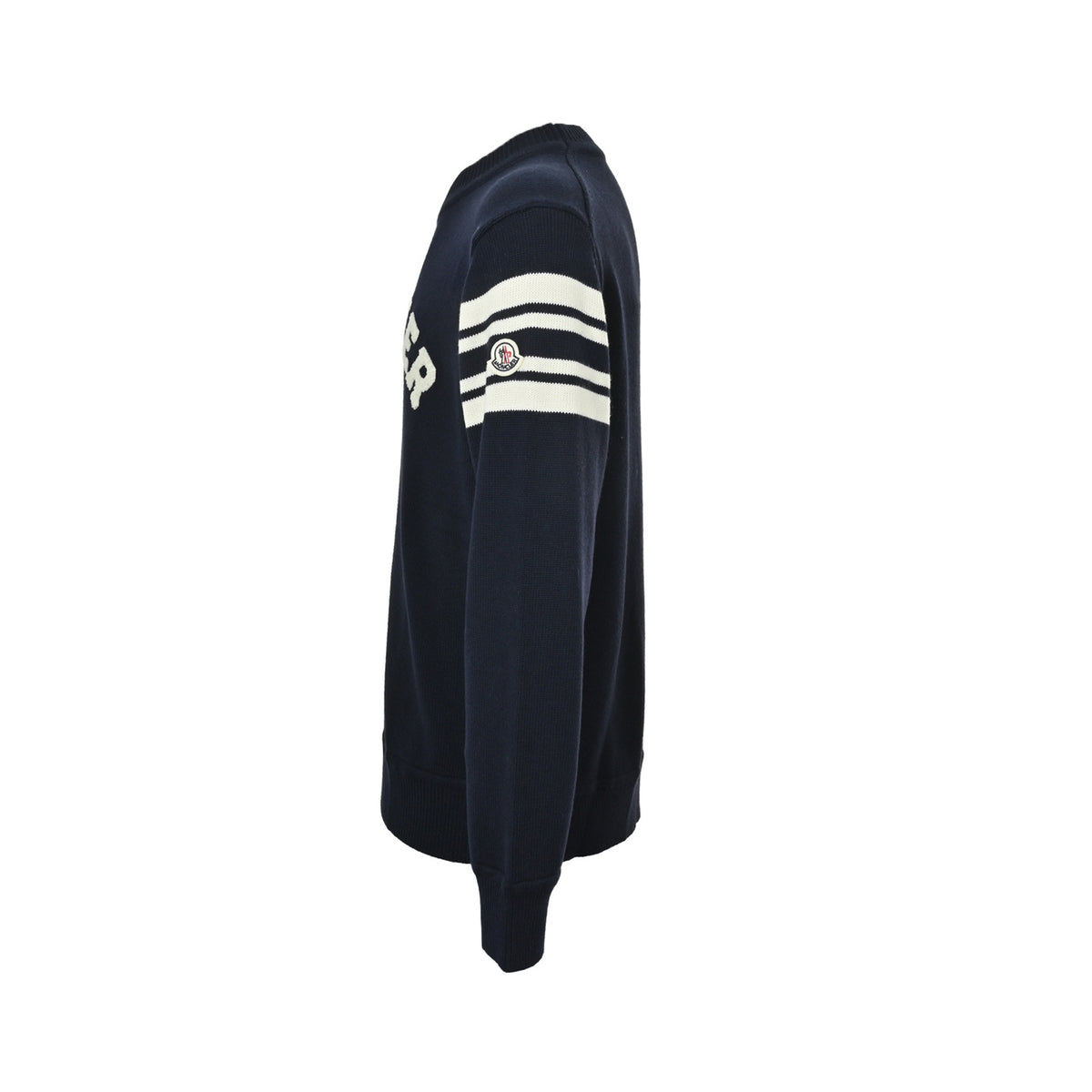 Moncler/Mask terry towel embroidered crew neck sweater
