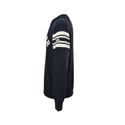 Moncler/Mask terry towel embroidered crew neck sweater