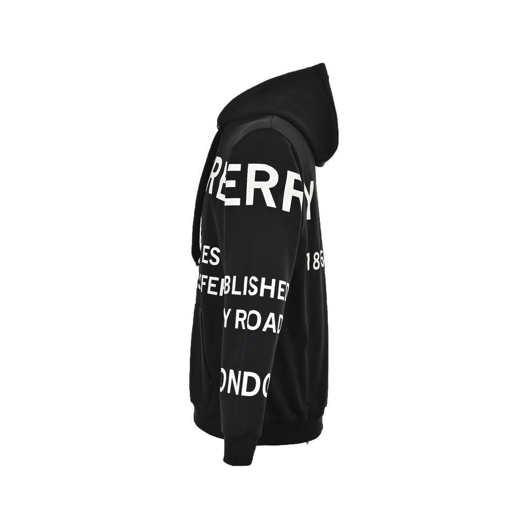 Burberry thick rubber letter print hooded sweatshirt