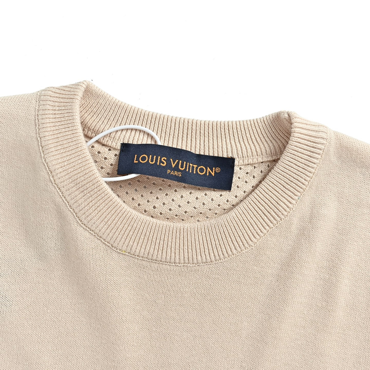 Louis Vuitton hollow jacquard logo knitted short sleeves