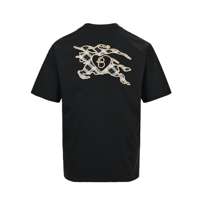 Burberry 25ss signature letters love horse embroidered short sleeves