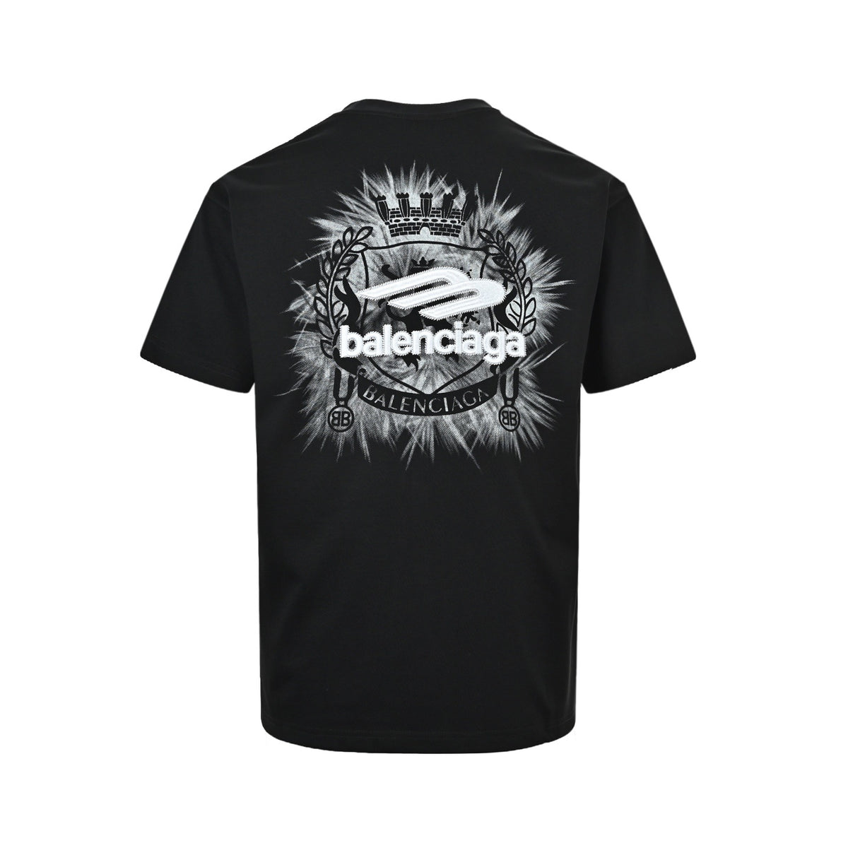 Balenciaga 3M embroidered wheat crown printed short sleeves