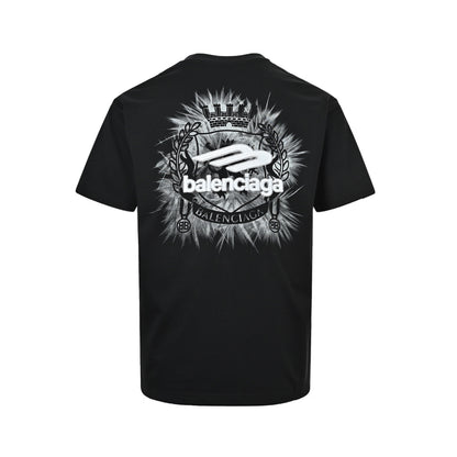 Balenciaga 3M embroidered wheat crown printed short sleeves