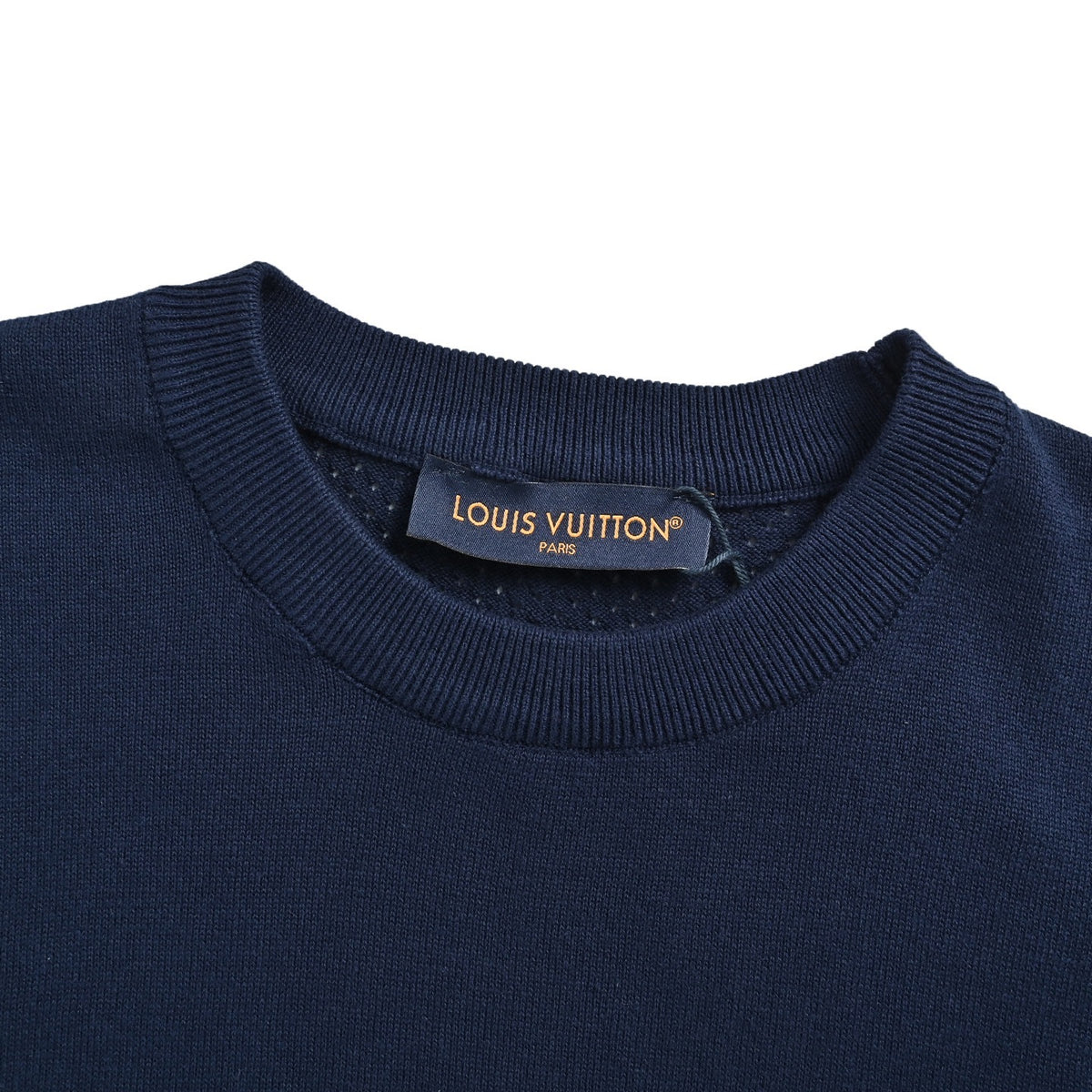 Louis Vuitton 26ss hollow letter jacquard knitted short sleeves