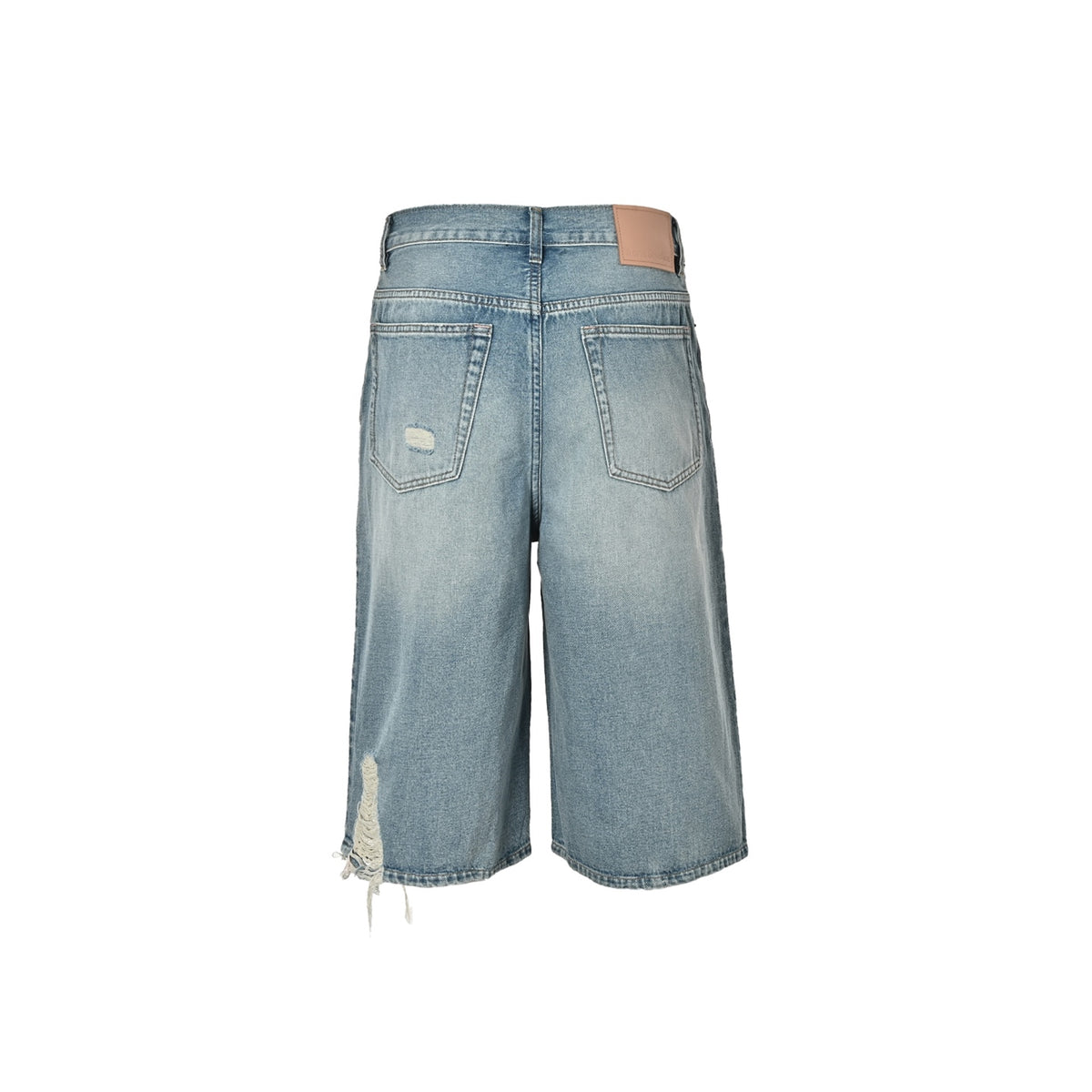 Acne Studios Destroyed Cropped Denim Shorts