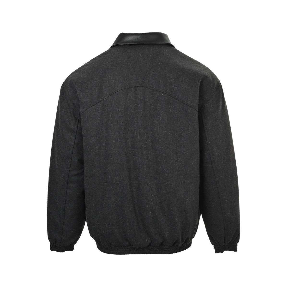 Prada leather collar lapel padded jacket