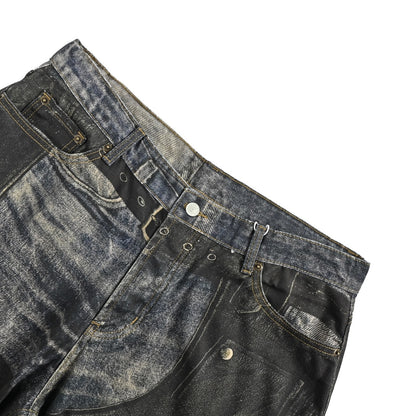Acne Studios 3D digital print wide leg jeans