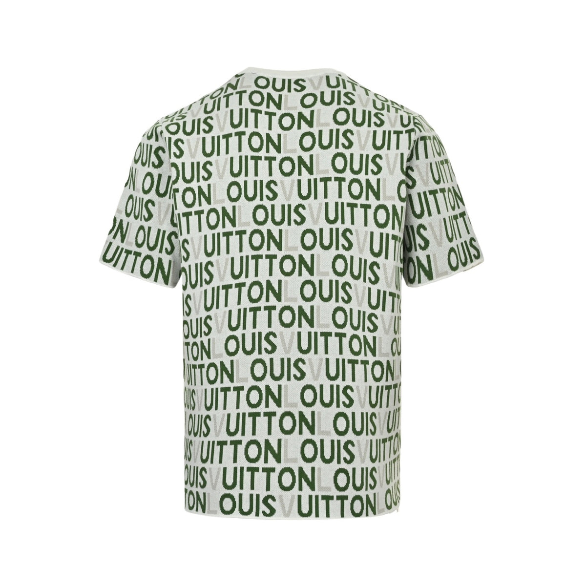 Louis Vuitton 26ss barrage letter jacquard knitted short sleeves