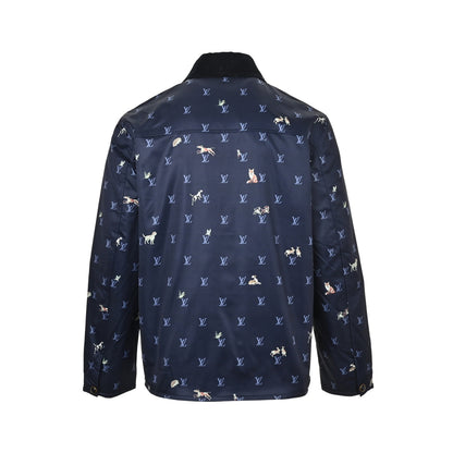 Louis Vuitton animal print corduroy lapel jacket
