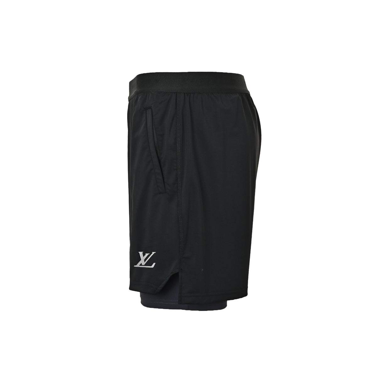 Louis Vuitton logo printed double shorts
