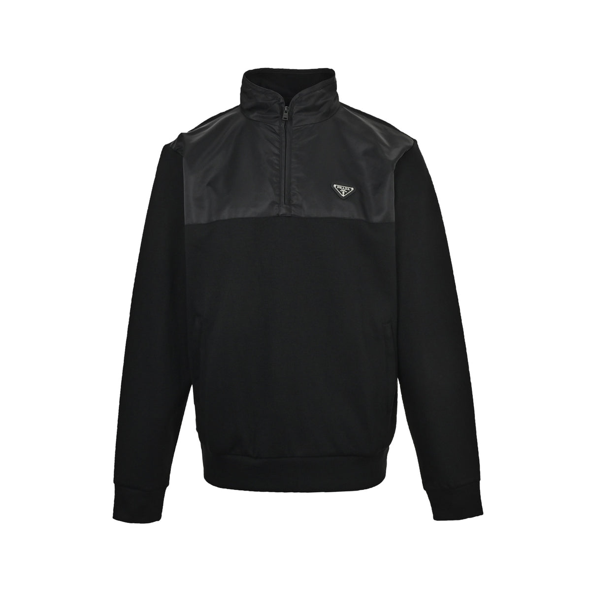 Prada Re-Nylon nylon half-zip patchwork jacket