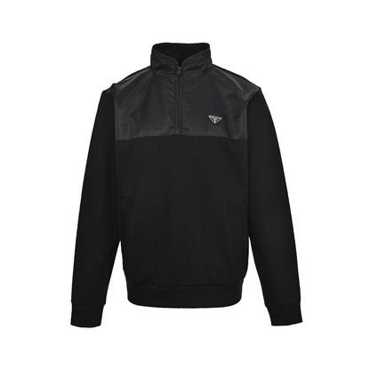 Prada Re-Nylon nylon half-zip patchwork jacket
