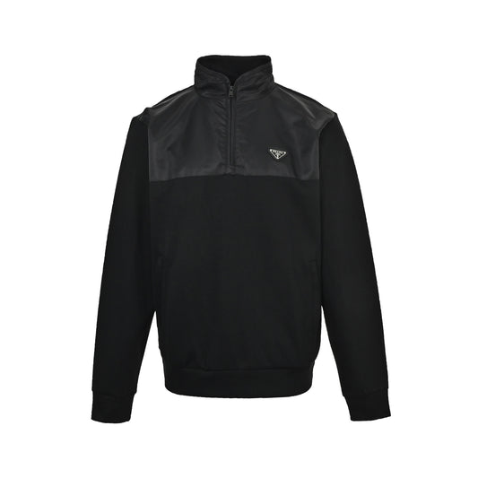 Prada Re-Nylon nylon half-zip patchwork jacket