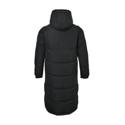 Adidas three-stripe long off-shoulder down jacket