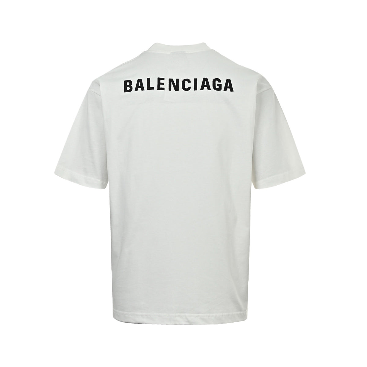Balenciaga short sleeves with embroidered letters on the front and back