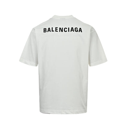 Balenciaga short sleeves with embroidered letters on the front and back