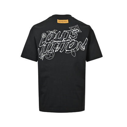 Louis Vuitton 26ss short sleeves with presbyopia logo embroidery on the chest