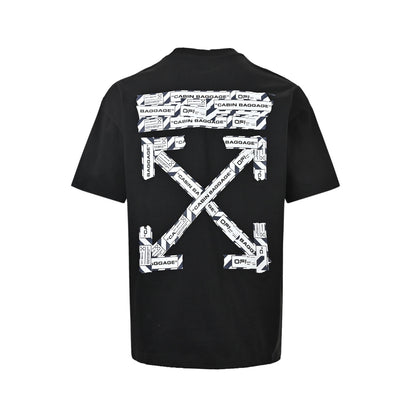 OFF WHITE airport tape arrow print short sleeves