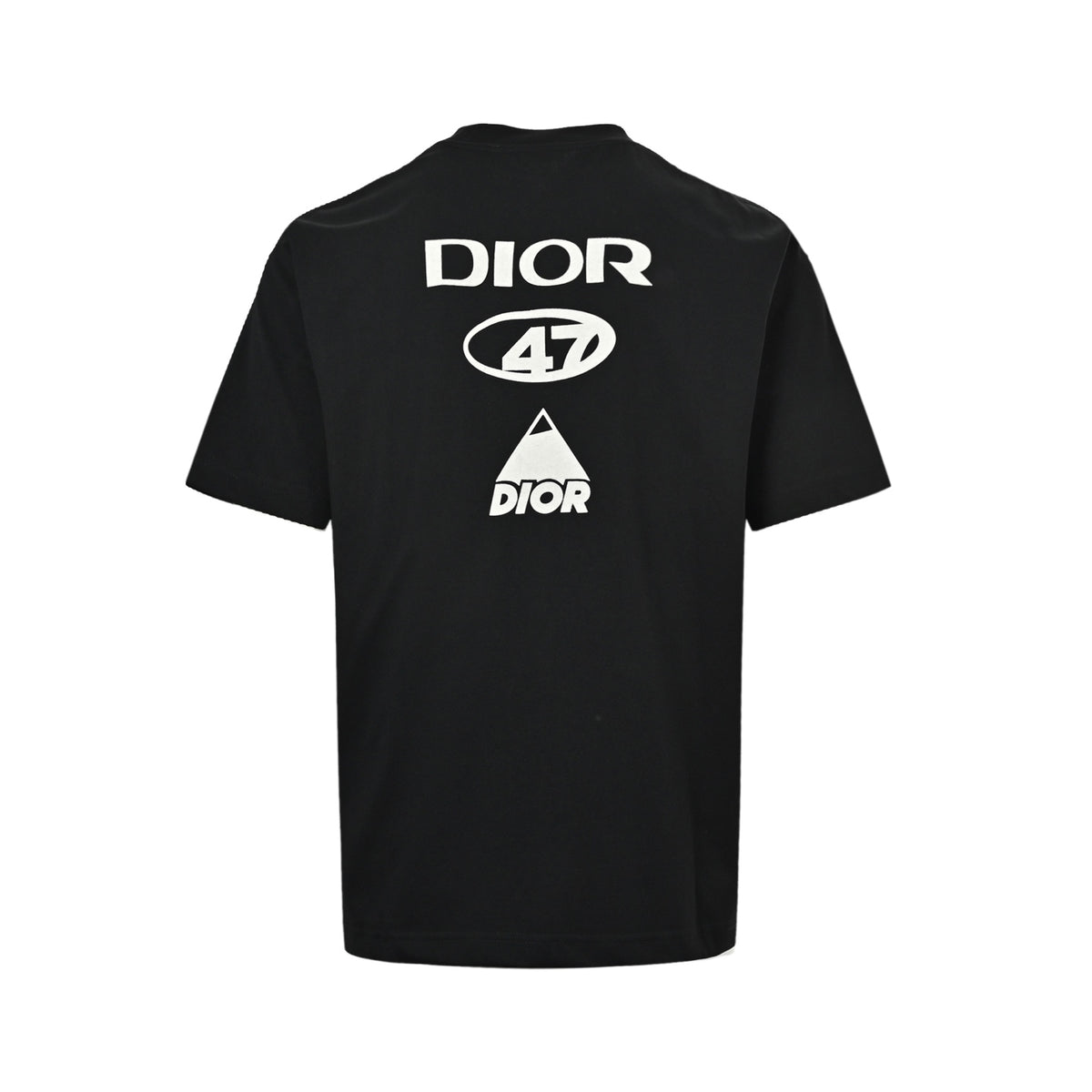 Dior 26ss flocked letter logo printed short sleeves