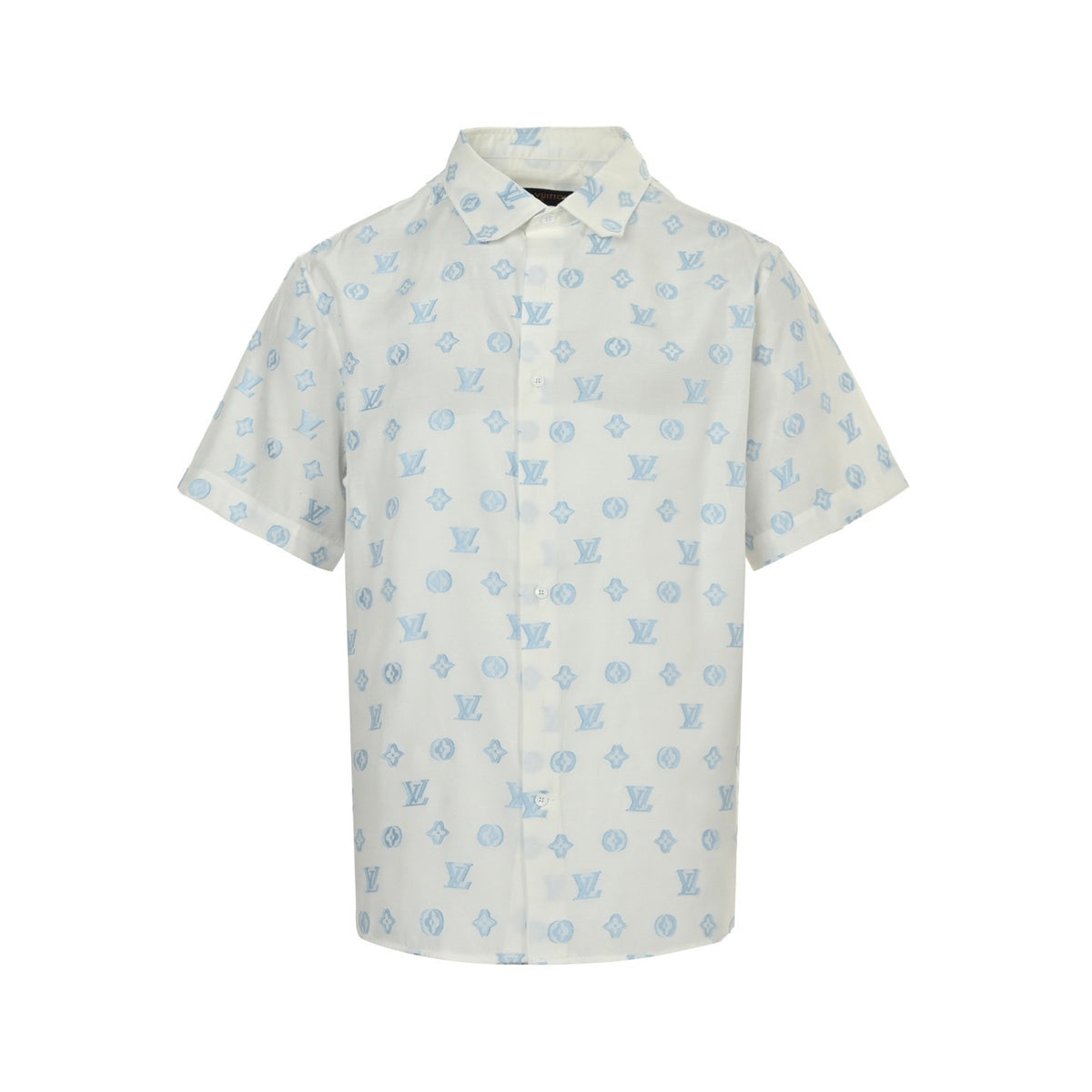 Louis Vuitton 25ss jacquard all-over printed old flower short-sleeved shirt