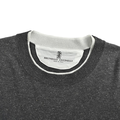 BRUNELLO CUCINELLI/BC layered fake two-piece knitted short-sleeves