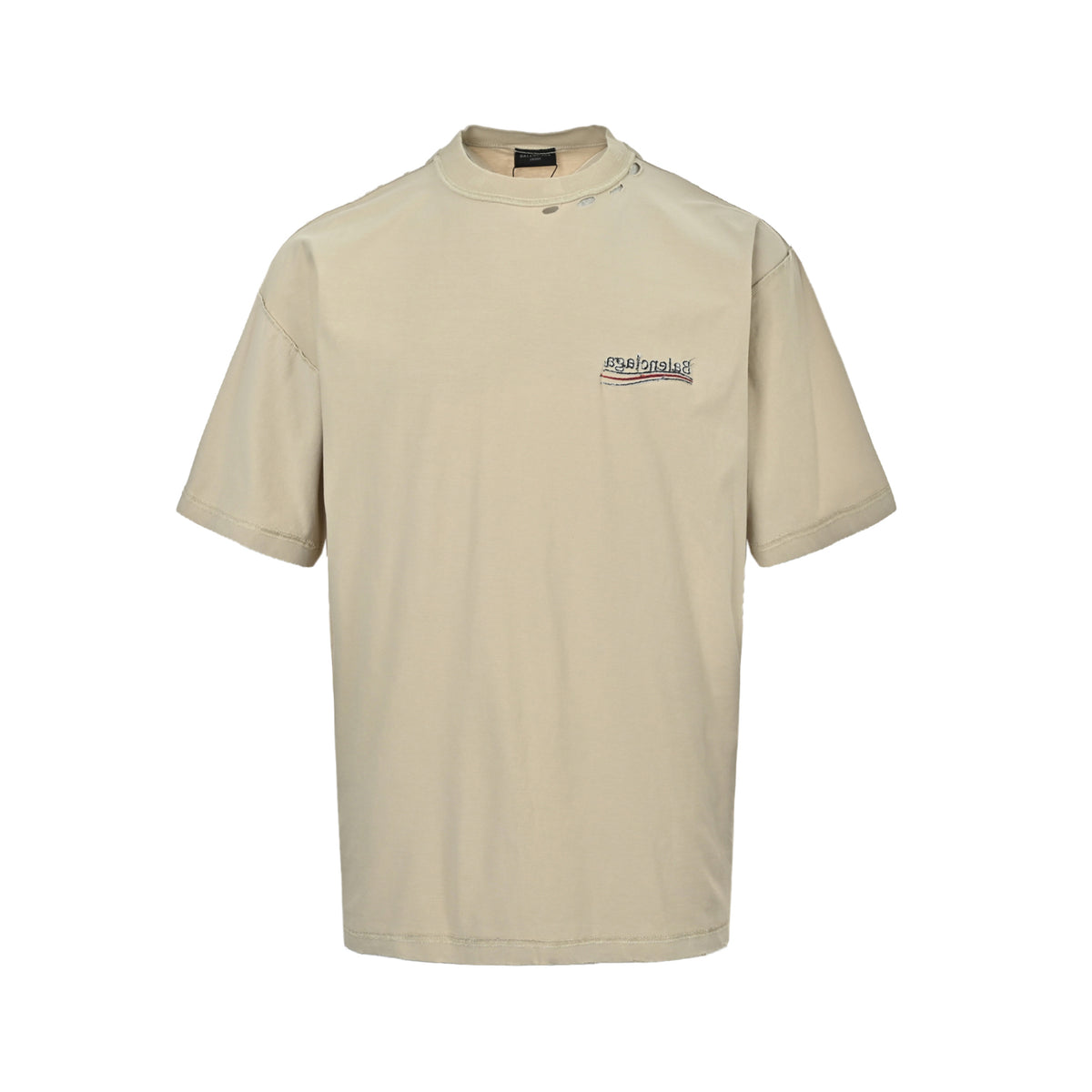 Balenciaga 25ss flip double-sided Coke embroidered short sleeves
